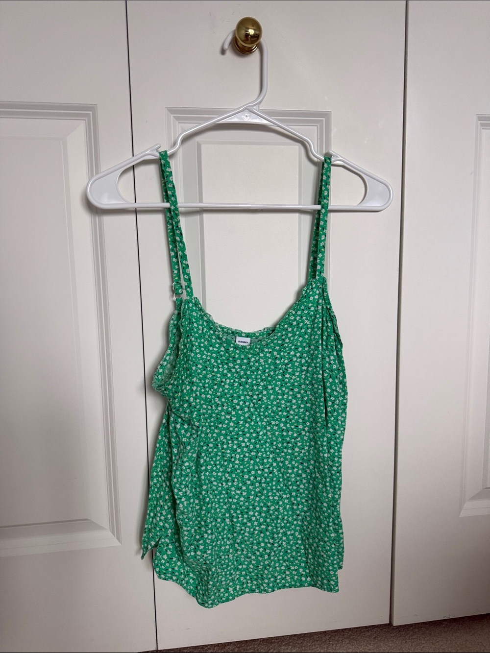 Old Navy Green Floral Spaghetti-Strap Camisole